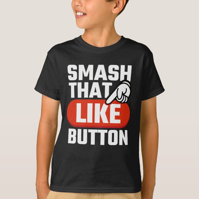 Små som Button Red T Shirt (Framsida)