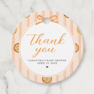 Små söta paj höst baby shower favor taggar gåvor etiketter