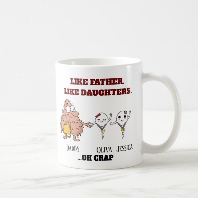 Små spermier som Far som dotter upp till 2  Kaffemugg (Höger)