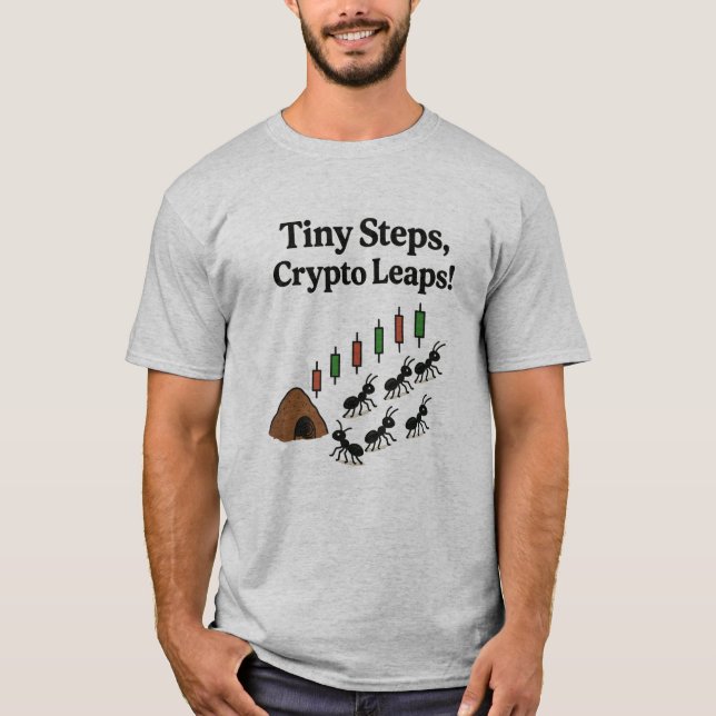 Små steg Crypto leaps T-Shirt (Framsida)