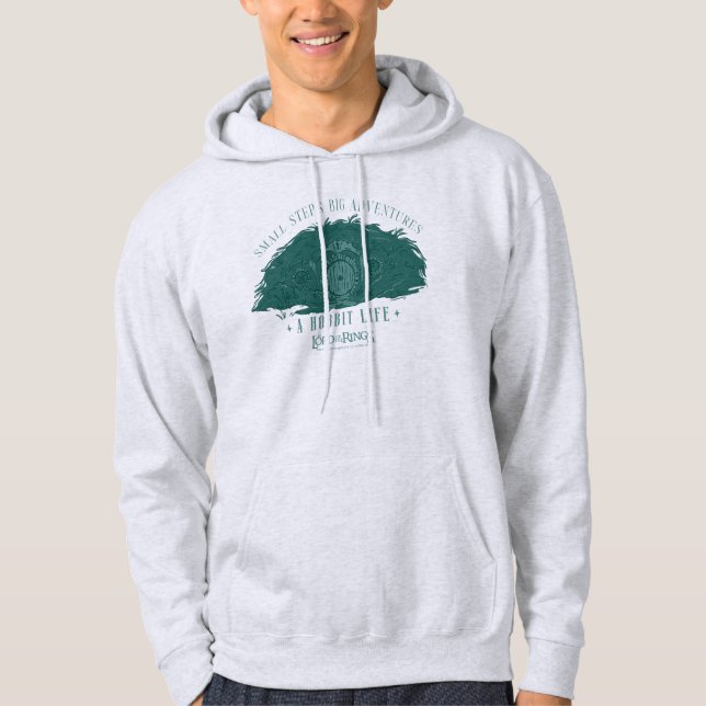 Små steg, stora äventyr - En hobbits liv Hoodie (Framsida)
