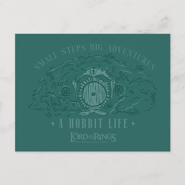 Små steg, stora äventyr - ett Hobbit-liv Vykort (Framsida)