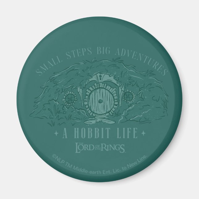Små steg, stora äventyr - ett hobbits liv magnet (Framsidan)