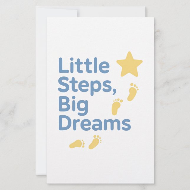 Små Steg Stora Drömmar Inspirerande Typografi D (Framsida)