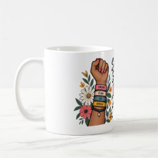 Små Steg Stora Drömmar Motiverande Blommig  Kaffemugg