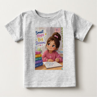 Små Steg Stora Drömmar Söt Ungdom Studiemotivation T Shirt