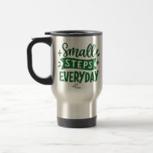 Små Steg Varje Dag Inspirerande Mugg