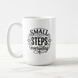 Små Steg Varje Dag Minimalistisk Konsekvens & Till Kaffemugg