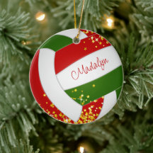 Små stjärnor röd grönt keepsakus tjejer volleyball