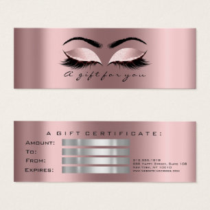 Små streck i presentationscertifikat Makeup Spark Litet Visitkort