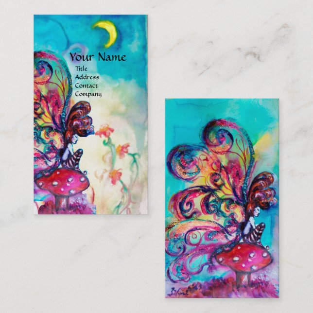 Små svampar visitkort (Fram/baksida)