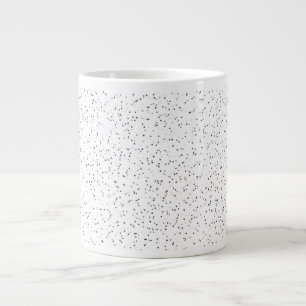 Små svartvita, Grått- och Cream-punkter på vita Jumbo Mugg