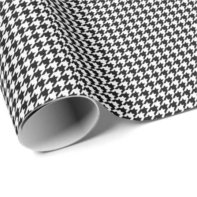 Små svartvita Houndstooth som slår in papper Presentpapper (Rullad Hörn)