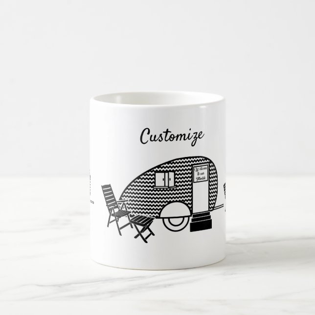 Små Teardrop Trailer Thunder_Cove Kaffemugg (Center)