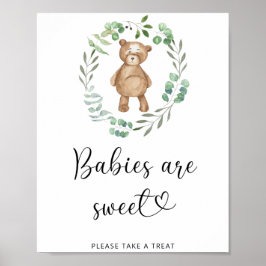 små teddybjörn bebisar är svett affisch
