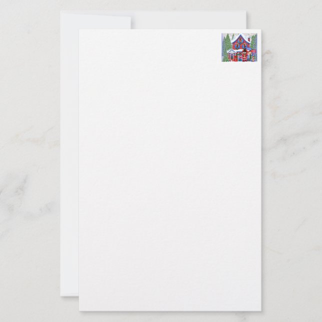 Små Tomte Elfver Stationer Utensilier Brevpapper (Framsida)