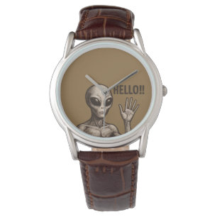 Små träffar: Alien Hälsning Armbandsur