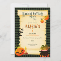 Små trollkarlar Häxor & Drycker Halloween Födelsed