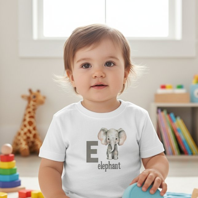Små trunkteringar: Elephant Alphabet Tee (Skapare uppladdad)