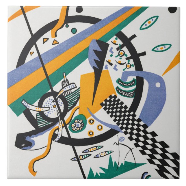 Små världar IV, Abstrakt, Wassily Kandinsky Kakelplatta (Framsidan)