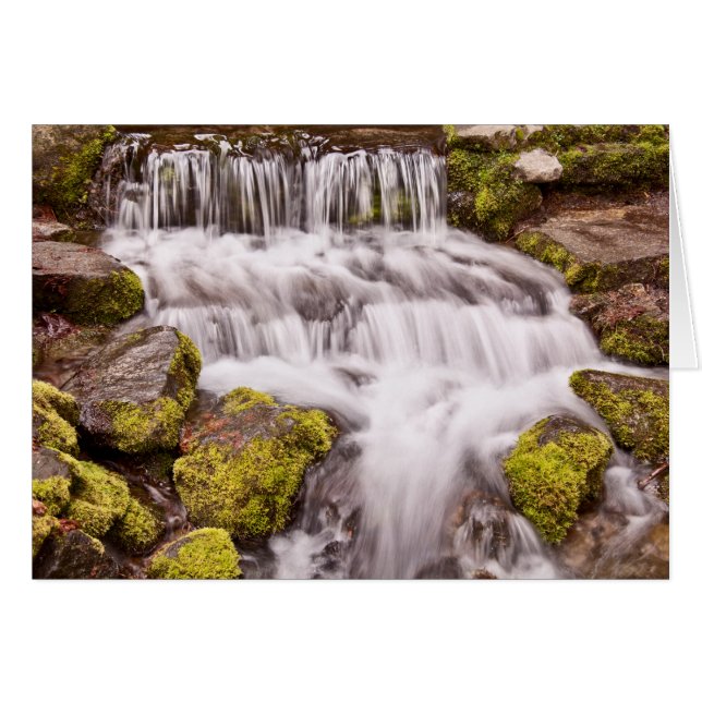 Små vattenfall i Yosemite Hälsningskort (Framsidan Horizontal)