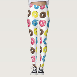 Små vattenfärgsknötter, sömlös mönster. leggings