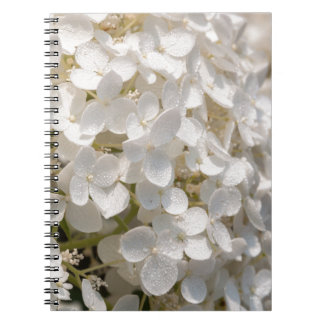 Små vita blommor anteckningsbok