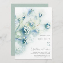 Små vita blommor födelsedag oavsett ålder