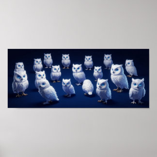 Små vita ugglor poster
