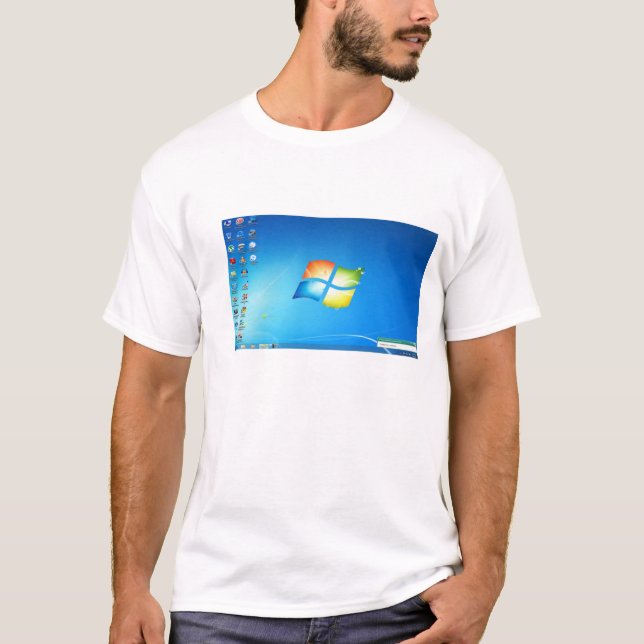 Små Windows 7 Tee Shirt (Framsida)