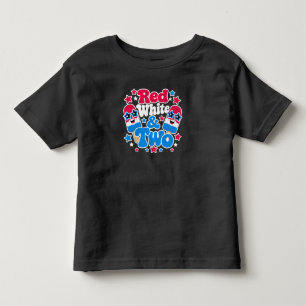 Småbarn 2-års födelsedag Pinnis Andra 4 juli T Shirt