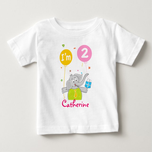 Småbarn 2nd Birthday T Shirt (Framsida)