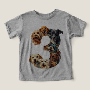 Småbarn 3:e födelsedag Hund-valpen 3 år gammal K T Shirt