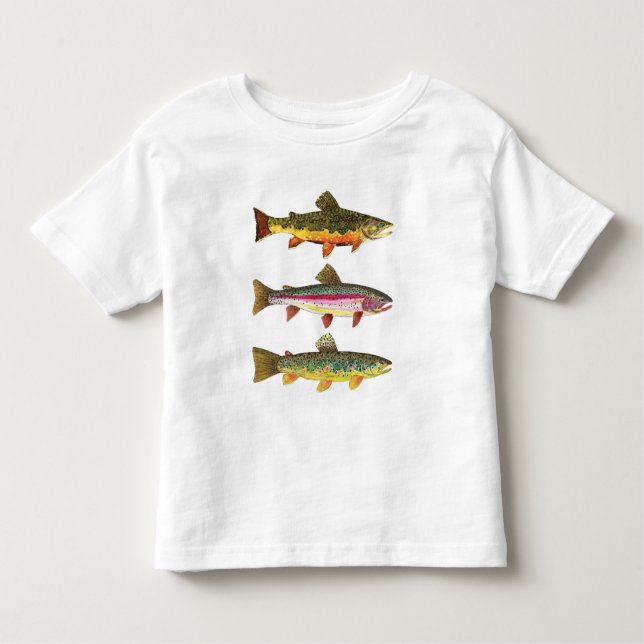 Småbarn 3 Flygfiske för trout T Shirt (Framsida)
