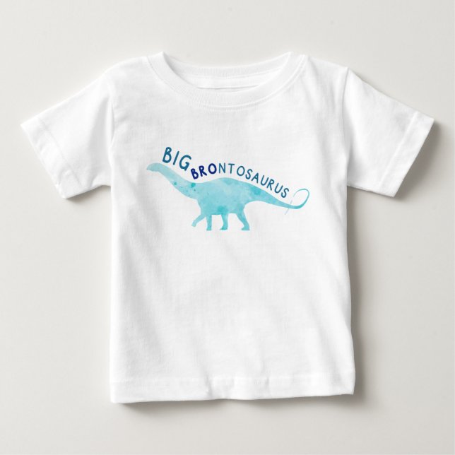 Småbarn Big Brontosaurus Dinosaur Brother T-Shirt (Framsida)