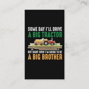Småbarn Big Brother Graphic Tractor Syskon Son Visitkort