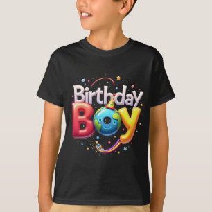 Småbarn Birthday Boy Tee - 1:a till 6e B-Day Party