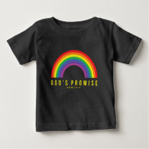 Småbarn Black Tee Rainbow Guds löfte 