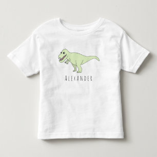 Småbarn Boy Doodle T-Rex Dinosaur med Namn Tröja