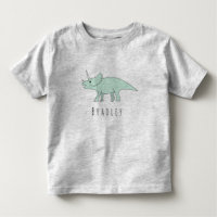 Småbarn Boy Doodle Triceratops Dinosaur med Namn