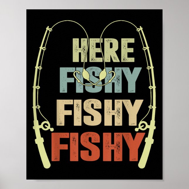 Småbarn Boy hit-fisy Funny Fishing Buddy B Fishe Poster (Framsidan)