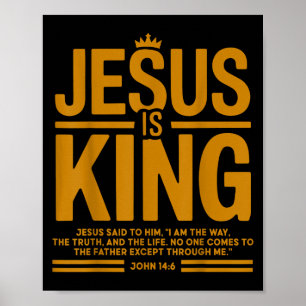Småbarn Boy Jesus är Kung Camo Christian God Son S Poster