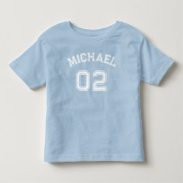 Småbarn Boy Namn Jersey Number Sports Blue Cotton T Shirt