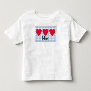 Småbarn Boys Valentine Heart med Blue Play T Shirt