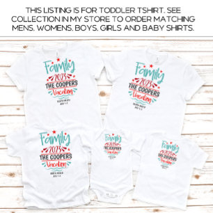 Småbarn Family Vacation Beach-Anpassningsbarna, so T Shirt