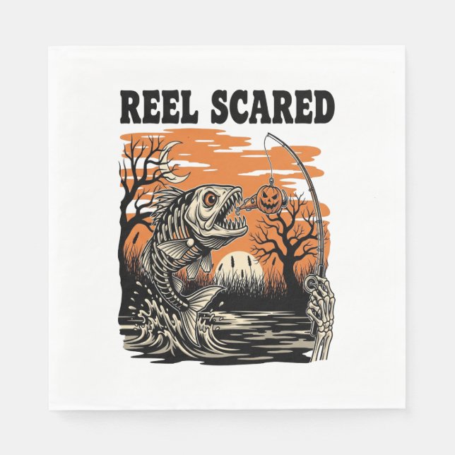 Småbarn Fishing Halloween Pappersservett (Framsidan)