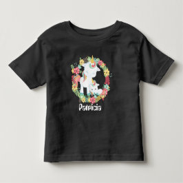 Småbarn-flickor, gulllig enmajs t-shirt