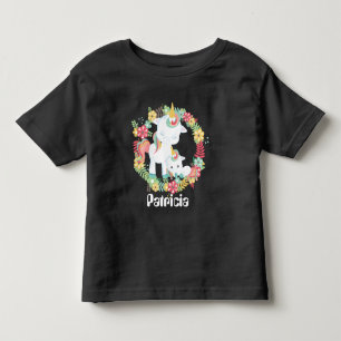 Småbarn-flickor, gulllig enmajs t-shirt