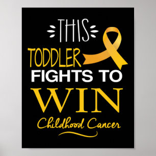 Småbarn för att vinna medvetenheten om cancer i ba poster