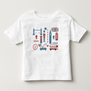 Småbarn för kärlek för London symboler Retro T-shirt